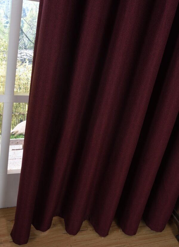 Franklin Burgundy - Thermal Selflined Curtains - Image 4